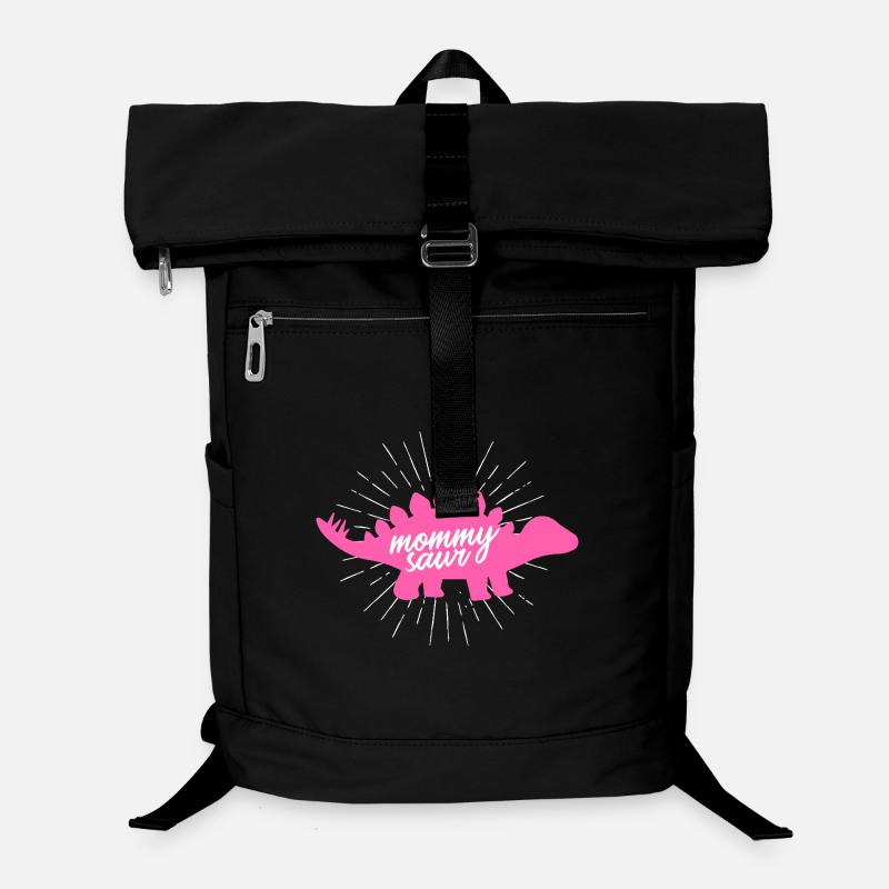 Mommysaurier Rex lustiges rosa Dinosaurier-Slogan-Design Laptop-Rucksack 