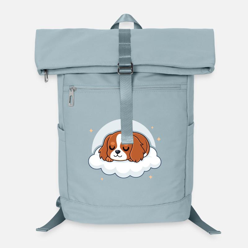 Puppy Sleeper Rider on Cloud Laptop Backpack