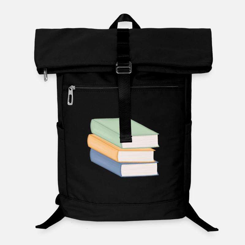 Pastel Colored Stack of Books Laptop Backpack