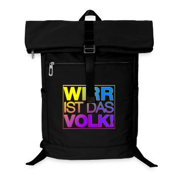 WIRR IST DAS VOLK - Laptop-Rucksack  - Schwarz - Vorne