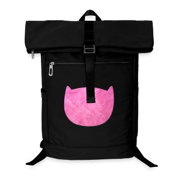 Katze Flausch Pelz Fell pink Fan Katzenliebe - Laptop-Rucksack  - Schwarz - Vorne