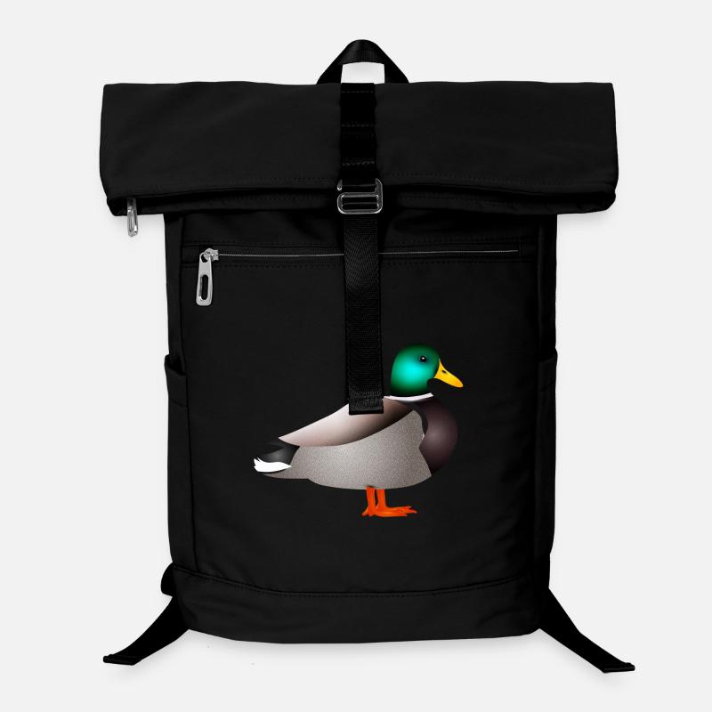 handgezeichnete männliche Ente Erpel oder Enterich Laptop-Rucksack 