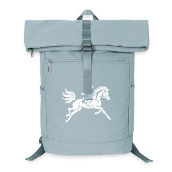 Rider and horse - Laptop Backpack - ice blue - Front