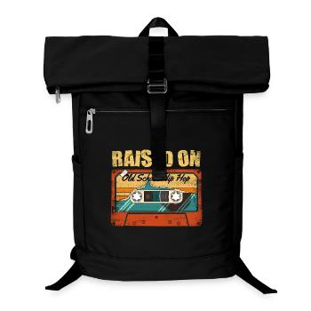 Raised On Old School Hip Hop 80s 90s Rap Style - Laptop Backpack - black - Front