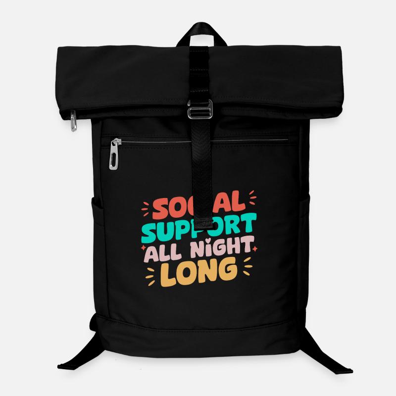 Citation d’assistant social : soutien toute la nuit Sac à dos ordinateur