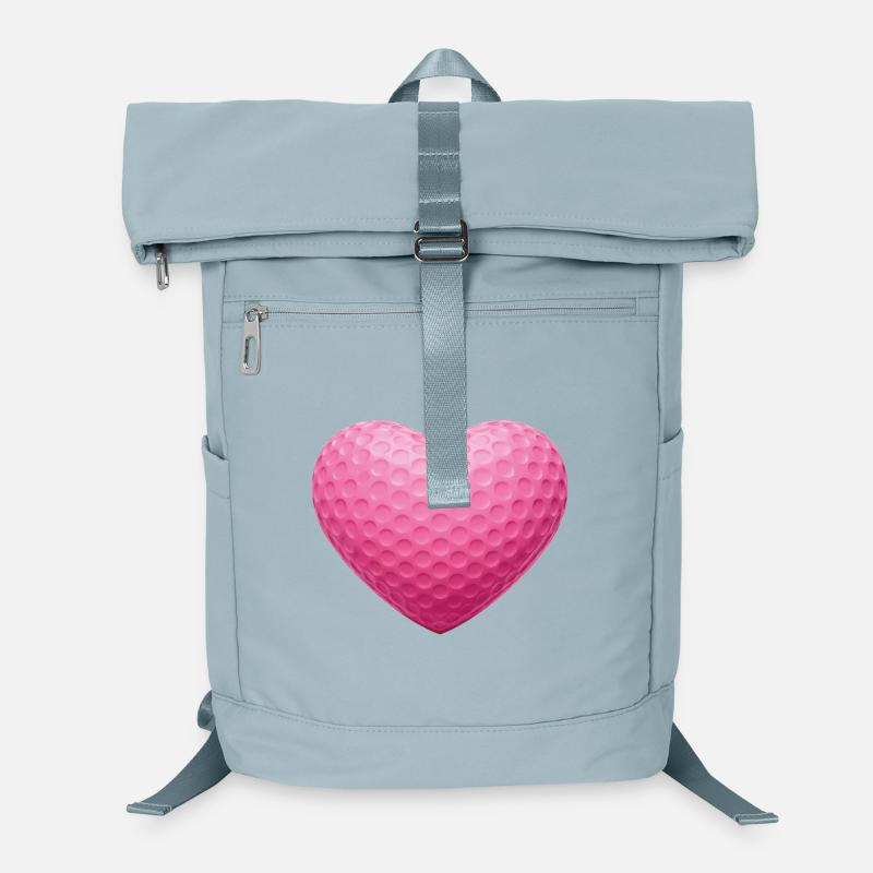 Texture de la balle de golf Pink Heart Sac à dos ordinateur