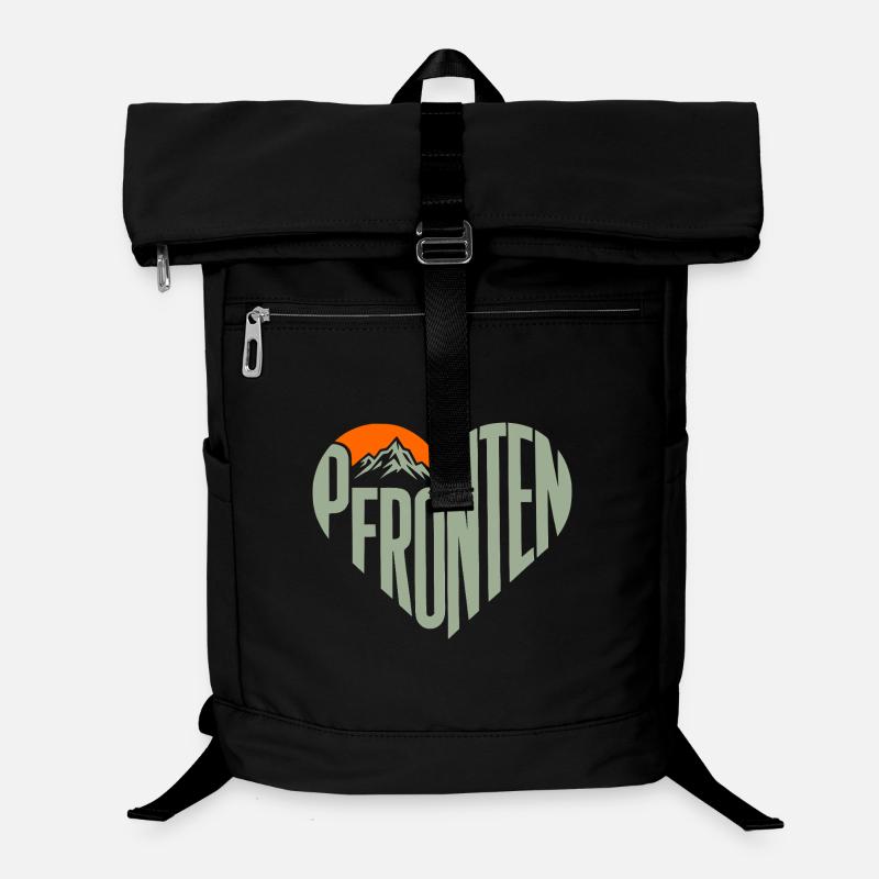 Pfronten Bergherz Panorama - Laptop-Rucksack  - Schwarz