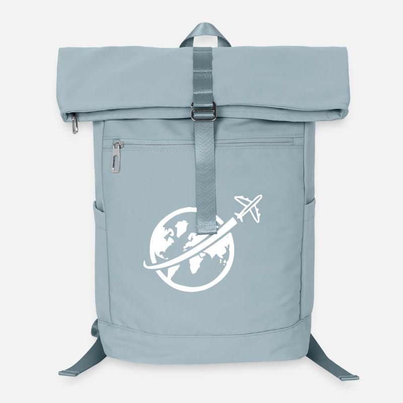 Avion avec globe-globe Sac à dos ordinateur