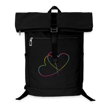 Cœurs arc-en-ciel Amour sans frontières - Sac à dos ordinateur - noir - Devant
