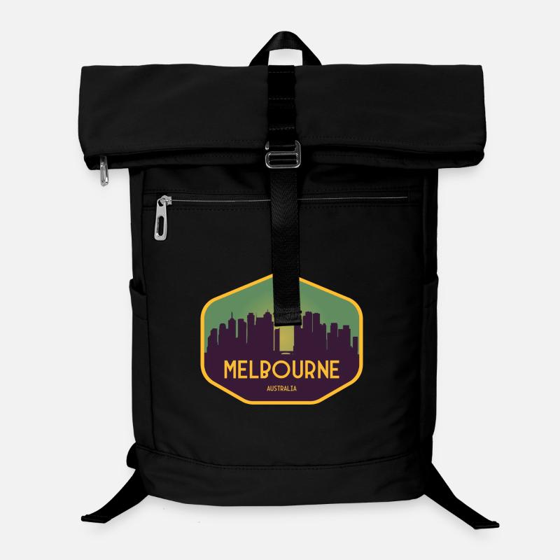 Melbourne Skyline Sonnenuntergang Laptop-Rucksack 