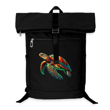 Sea turtle - Laptop Backpack - black - Front