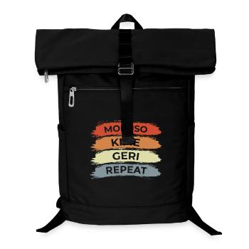 Karate Techniken - Laptop-Rucksack  - Schwarz - Vorne