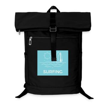 Surfing on the beach Sunny summer - Laptop Backpack - black - Front