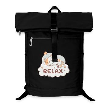 Dreamy kitten on pastel cloud - Laptop Backpack - black - Front