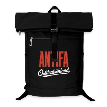 Antifa Allemagne de l’Est - Produits dérivés antifascistes - Sac à dos ordinateur - noir - Devant