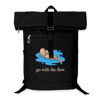 Otter Duo: Geh mit dem Strom - Laptop-Rucksack  - Schwarz - Vorne