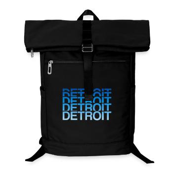 Detroit Gradient Font Block - Laptop Backpack - black - Front