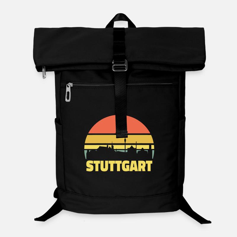 Stuttgart Skyline Silhouette rétro vintage Sac à dos ordinateur