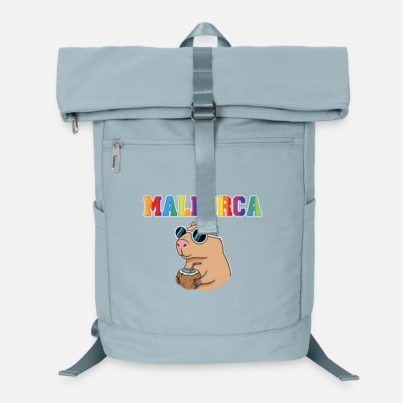 Mallorca Capybara Sonnenbrille Kokosdrink Laptop-Rucksack 
