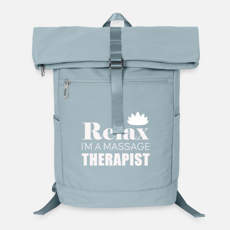 Relax Massage Therapist Logo Shirt Laptop-Rucksack 
