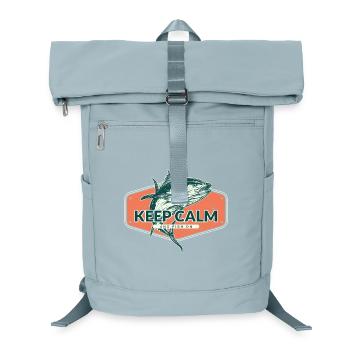 Keep Calm and Fish On - Laptop Backpack - ice blue - Front