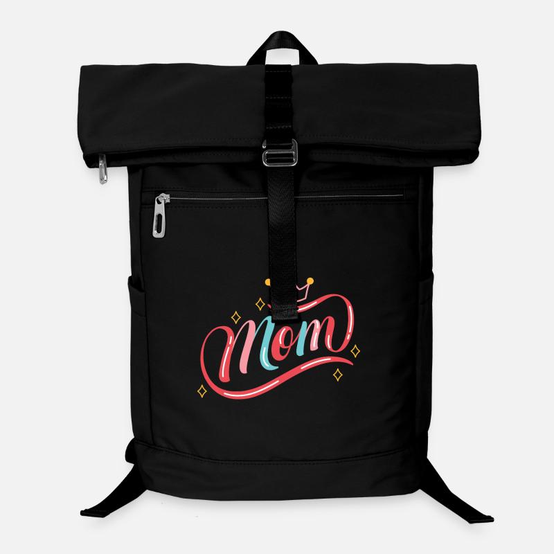 Kronen-Mama-Regenbogenschrift Laptop-Rucksack 