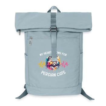 Persian Cat Heartline - Laptop Backpack - ice blue - Front