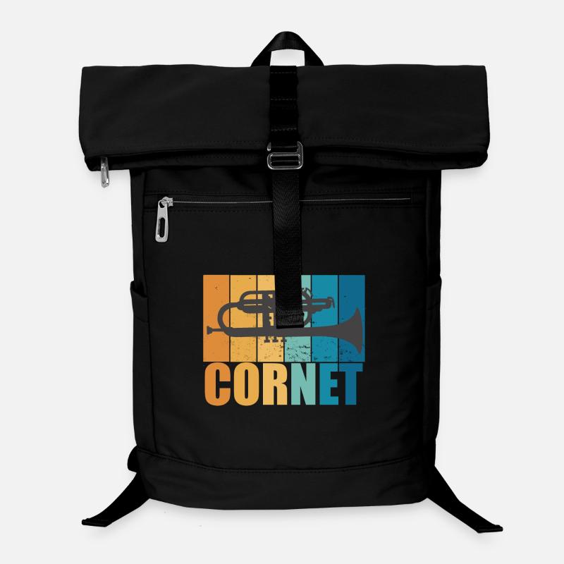 Cornet Vintage Musician Instrument Gift Laptop Backpack