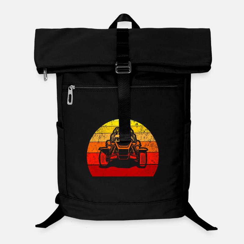 Retro Off-Road Adventure Illustration Laptop Backpack