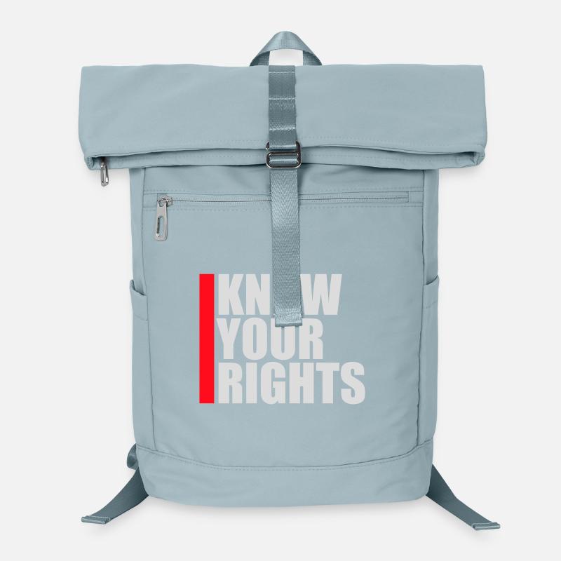 Connaissez vos droits Activisme Justice Liberté Sac à dos ordinateur