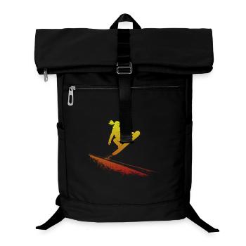 Snowboarderin Slopestyle Action Freestyle Sprung - Laptop-Rucksack  - Schwarz - Vorne