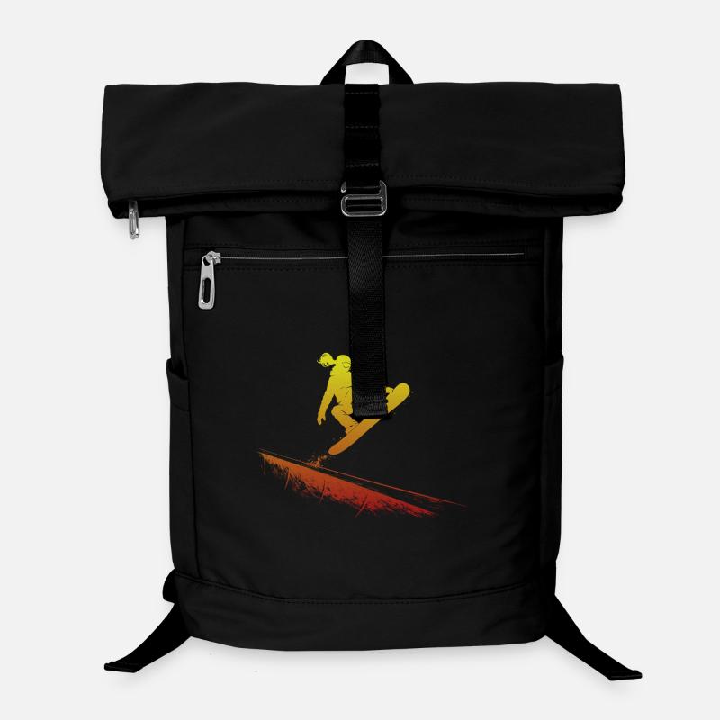 Snowboarder Slopestyle Action Saut Libre Sac à dos ordinateur