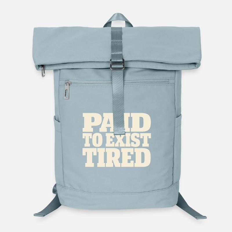 Ausgebrannter Millennial, Müder Erwachsener, Laptop-Rucksack 