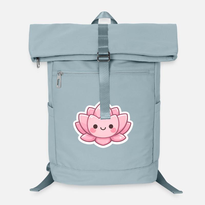 Kawaii Lotus Blossom Pink Laptop Backpack