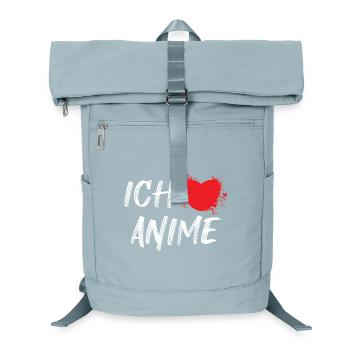 Coeur Anime Déclaration Dessin animé Bande dessinée Culture Pop - Sac à dos ordinateur - bleu glacier - Devant