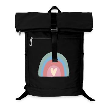 Pluie pastel Arc-en-ciel - Sac à dos ordinateur - noir - Devant