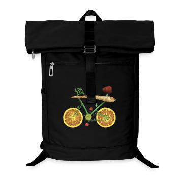 Design de vélo fruité avec des tranches d’orange - Sac à dos ordinateur - noir - Devant
