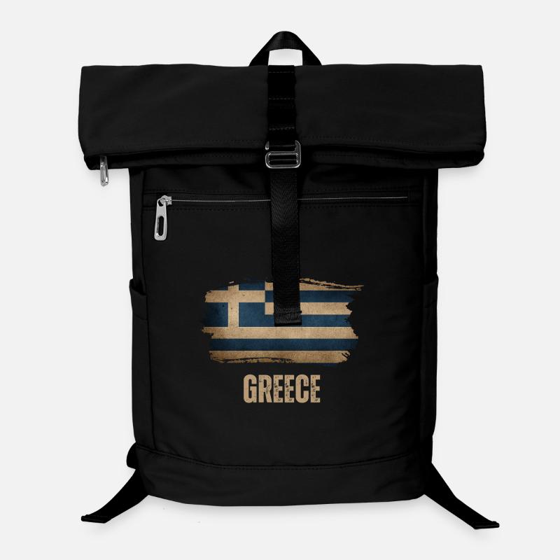 Grunge flag of Greece, I love Greece Laptop Backpack