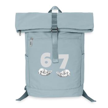 Drôle 67 Meme Mains Gen Alpha Humour - Sac à dos ordinateur - bleu glacier - Devant