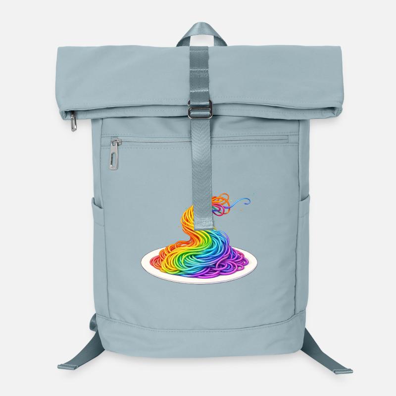 Rainbow Spaghetti Illustration Laptop Backpack