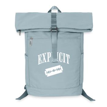Explicit razor blade motif - Laptop Backpack - ice blue - Front