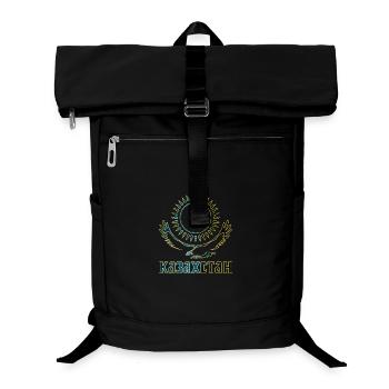 Kazakhstan eagle lettering - Laptop Backpack - black - Front