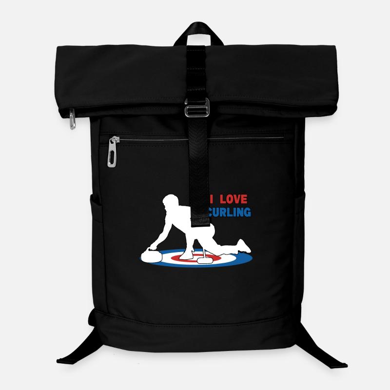 Ich liebe Curling Laptop-Rucksack 