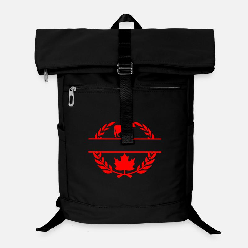 Couronne de laurier de vache feuille d’érable du Canada Sac à dos ordinateur