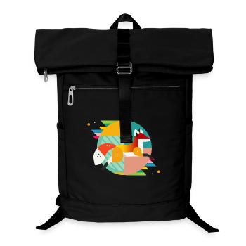 Fuchs Motiv – Modernes Design & Naturverbundenheit - Laptop-Rucksack  - Schwarz - Vorne