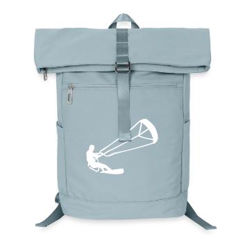 Kitesurfer Silhouette Kiteboarding Adrenaline Sport - Laptop Backpack - ice blue - Front