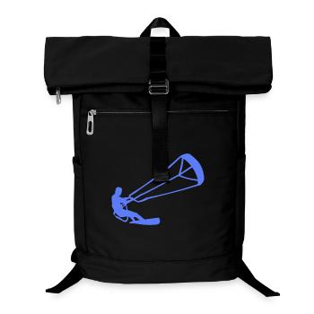 Kitesurfer Silhouette Kiteboarding Adrenaline Sport - Laptop Backpack - black - Front