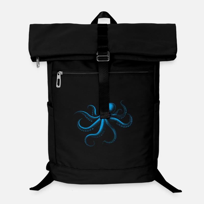 Oktopus in Monochrom Laptop-Rucksack 
