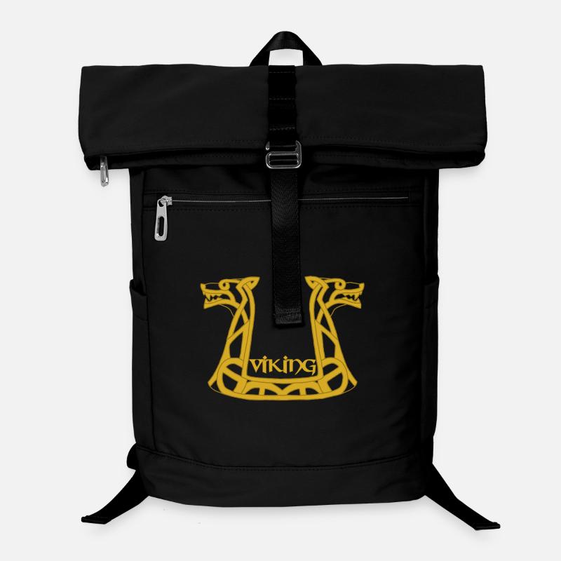 Goldener Wikinger-Drache Laptop-Rucksack 