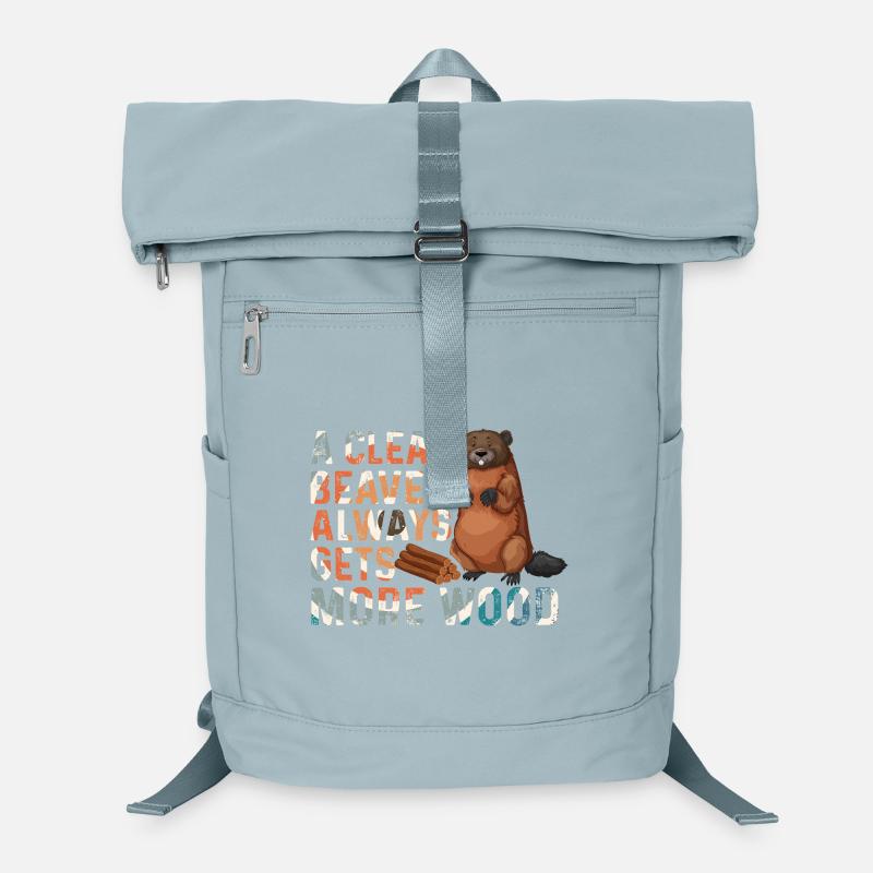 Clean beaver gets more wood Laptop Backpack